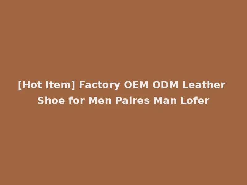 [Hot Item] Factory OEM ODM Leather Shoe for Men Paires Man Lofer
