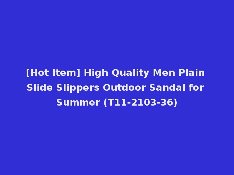 [Hot Item] High Quality Men Plain Slide Slippers Outdoor Sandal for Summer (T11-2103-36)
