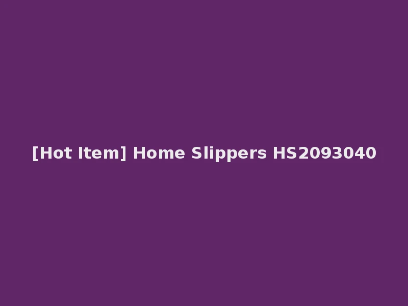 [Hot Item] Home Slippers HS2093040