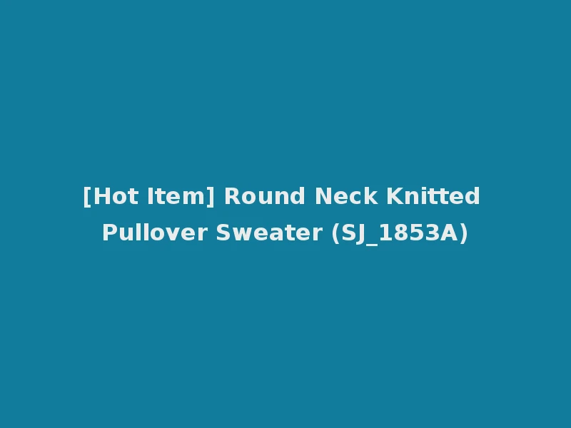 [Hot Item] Round Neck Knitted Pullover Sweater (SJ_1853A)