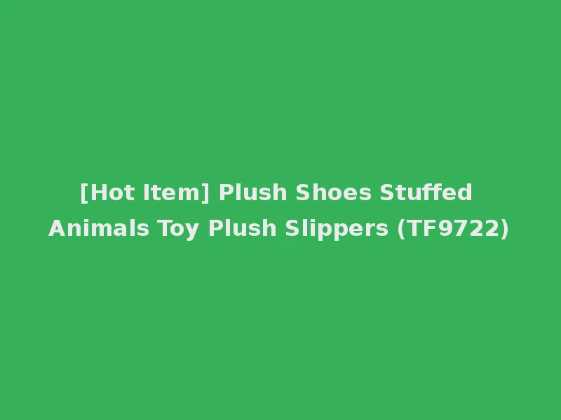 [Hot Item] Plush Shoes Stuffed Animals Toy Plush Slippers (TF9722)
