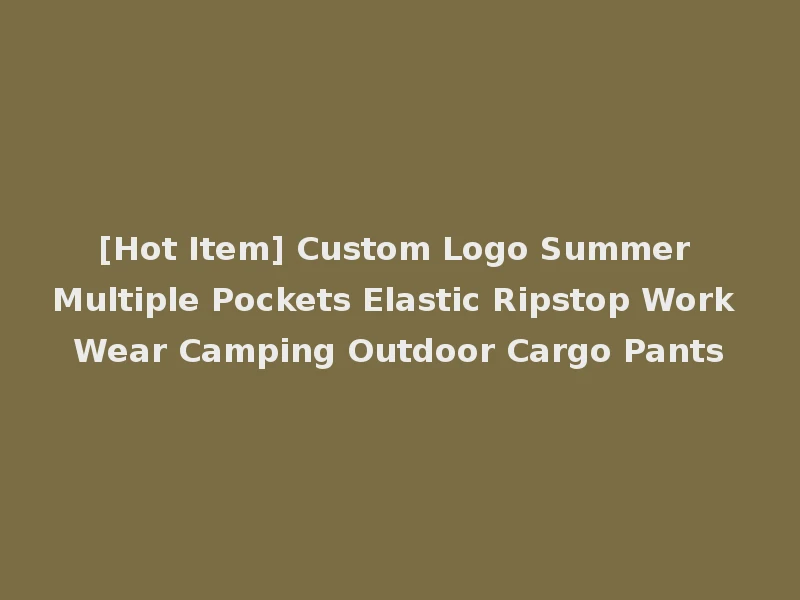 [Hot Item] Custom Logo Summer Multiple Pockets Elastic Ripstop Work Wear Camping Outdoor Cargo Pants