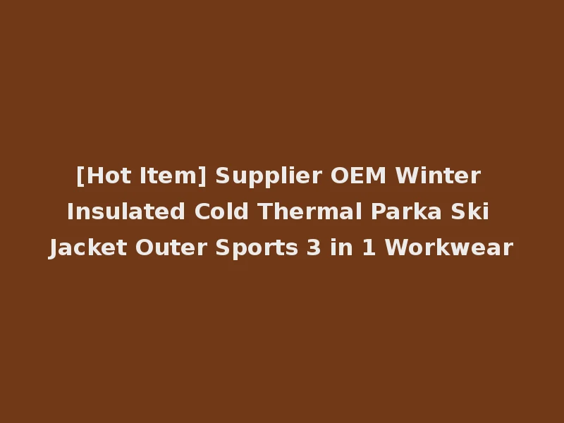 [Hot Item] Supplier OEM Winter Insulated Cold Thermal Parka Ski Jacket Outer Sports 3 in 1 Workwear