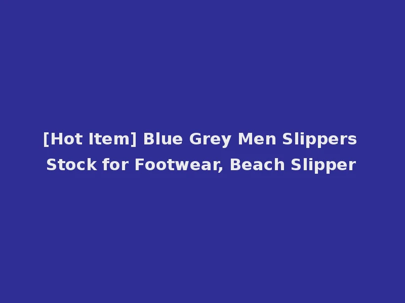 [Hot Item] Blue Grey Men Slippers Stock for Footwear, Beach Slipper