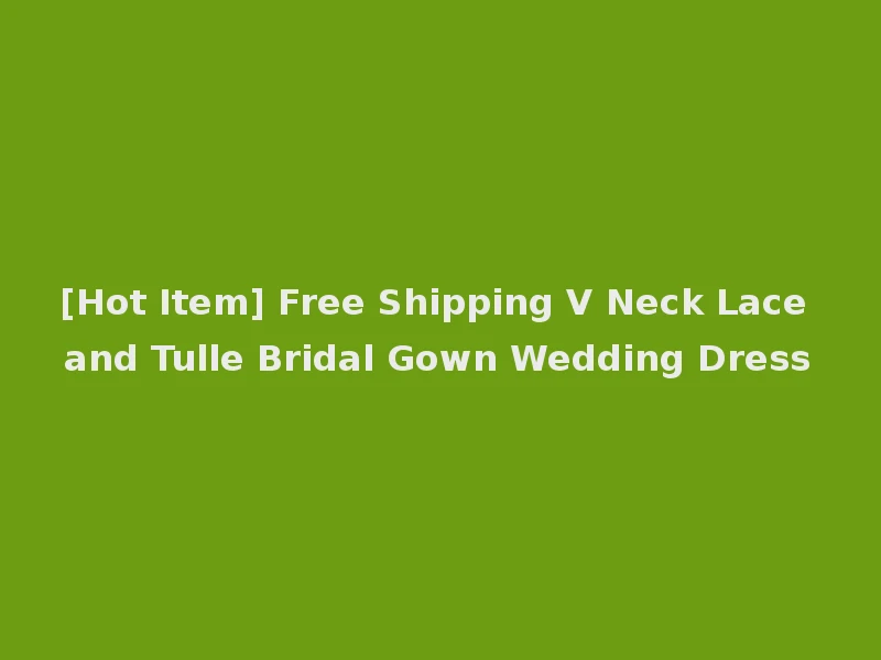 [Hot Item] Free Shipping V Neck Lace and Tulle Bridal Gown Wedding Dress