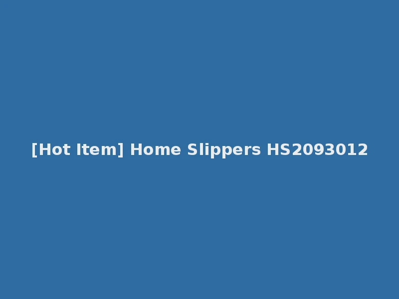 [Hot Item] Home Slippers HS2093012