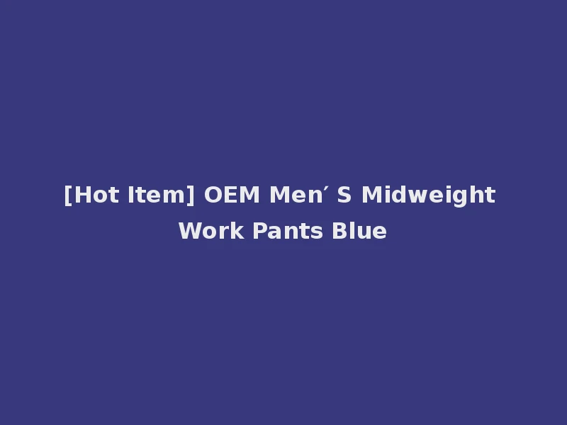 [Hot Item] OEM Men′ S Midweight Work Pants Blue