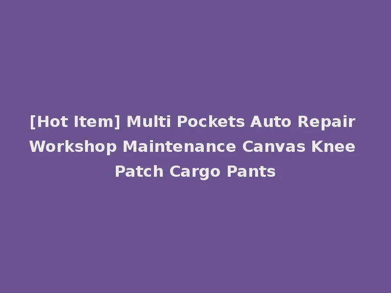 [Hot Item] Multi Pockets Auto Repair Workshop Maintenance Canvas Knee Patch Cargo Pants