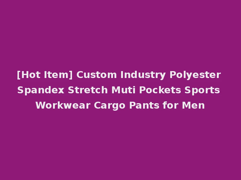 [Hot Item] Custom Industry Polyester Spandex Stretch Muti Pockets Sports Workwear Cargo Pants for Men