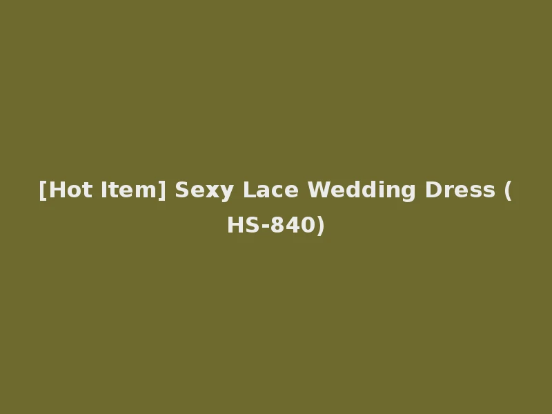 [Hot Item] Sexy Lace Wedding Dress (HS-840)