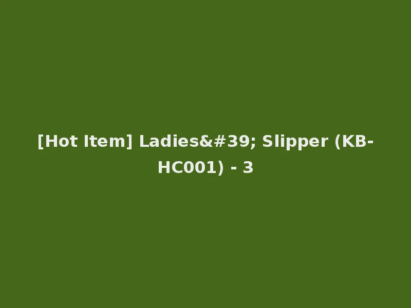 [Hot Item] Ladies' Slipper (KB-HC001) - 3