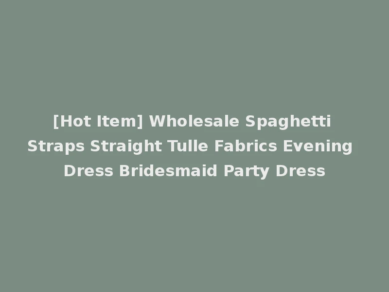 [Hot Item] Wholesale Spaghetti Straps Straight Tulle Fabrics Evening Dress Bridesmaid Party Dress