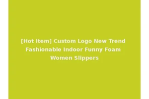 [Hot Item] Custom Logo New Trend Fashionable Indoor Funny Foam Women Slippers