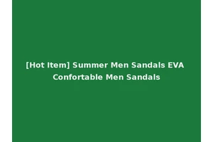[Hot Item] Summer Men Sandals EVA Confortable Men Sandals