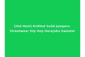[Hot Item] Knitted Solid Jumpers Streetwear Hip Hop Harajuku Sweater