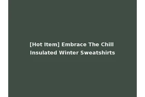 [Hot Item] Embrace The Chill Insulated Winter Sweatshirts