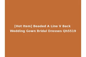 [Hot Item] Beaded A Line V Back Wedding Gown Bridal Dresses Qh5519