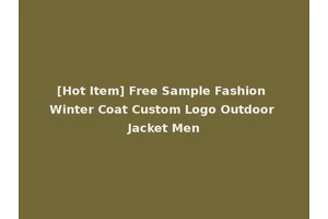 [Hot Item] Free Sample Fashion Winter Coat Custom Logo Outdoor Jacket Men
