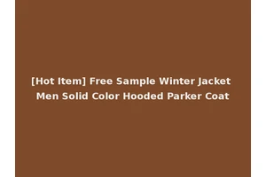 [Hot Item] Free Sample Winter Jacket Men Solid Color Hooded Parker Coat