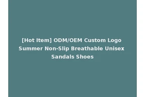 [Hot Item] ODM/OEM Custom Logo Summer Non-Slip Breathable Unisex Sandals Shoes
