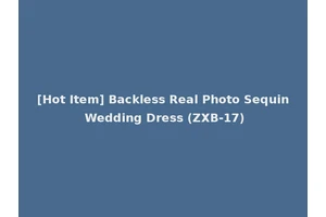 [Hot Item] Backless Real Photo Sequin Wedding Dress (ZXB-17)