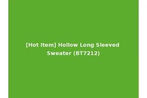 [Hot Item] Hollow Long Sleeved Sweater (BT7212)