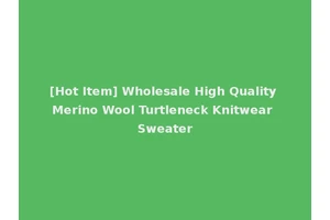 [Hot Item] Wholesale High Quality Merino Wool Turtleneck Knitwear Sweater