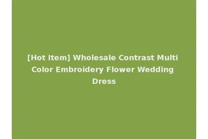[Hot Item] Wholesale Contrast Multi Color Embroidery Flower Wedding Dress
