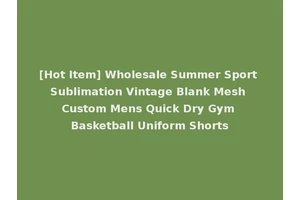 [Hot Item] Wholesale Summer Sport Sublimation Vintage Blank Mesh Custom Mens Quick Dry Gym Basketball Uniform Shorts