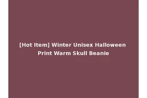 [Hot Item] Winter Unisex Halloween Print Warm Skull Beanie