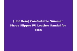 [Hot Item] Comfortable Summer Shoes Slipper PU Leather Sandal for Men