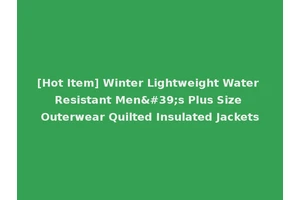 [Hot Item] Winter Lightweight Water Resistant Men's Plus Size Outerwear Quilted Insulated Jackets