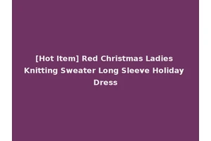 [Hot Item] Red Christmas Ladies Knitting Sweater Long Sleeve Holiday Dress