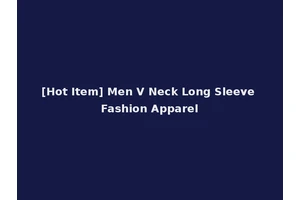 [Hot Item] Men V Neck Long Sleeve Fashion Apparel