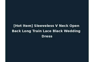 [Hot Item] Sleeveless V Neck Open Back Long Train Lace Black Wedding Dress
