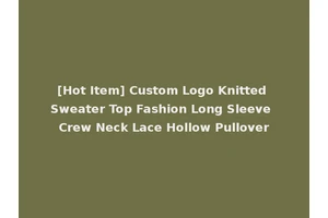 [Hot Item] Custom Logo Knitted Sweater Top Fashion Long Sleeve Crew Neck Lace Hollow Pullover