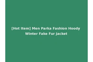 [Hot Item] Men Parka Fashion Hoody Winter Fake Fur Jacket