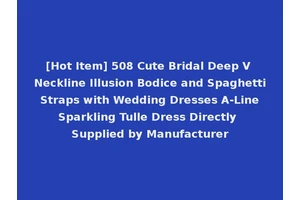 [Hot Item] 508 Cute Bridal Deep V Neckline Illusion Bodice and Spaghetti Straps with Wedding Dresses A-Line Sparkling Tulle Dress Directly Supplied by Manufacturer