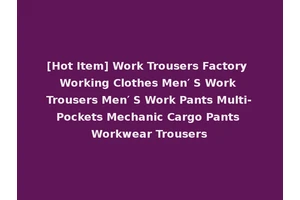 [Hot Item] Work Trousers Factory Working Clothes Men′ S Work Trousers Men′ S Work Pants Multi-Pockets Mechanic Cargo Pants Workwear Trousers