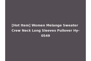 [Hot Item] Women Melange Sweater Crew Neck Long Sleeves Pullover Hy-0549