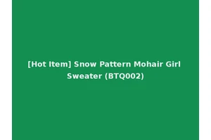 [Hot Item] Snow Pattern Mohair Girl Sweater (BTQ002)