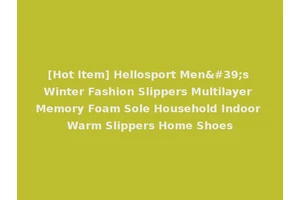 [Hot Item] Hellosport Men's Winter Fashion Slippers Multilayer Memory Foam Sole Household Indoor Warm Slippers Home Shoes