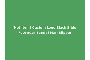 [Hot Item] Custom Logo Black Slide Footwear Sandal Man Slipper