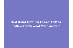 [Hot Item] Clothing Ladies Knitted Pullover with Wool Mix Sweaters