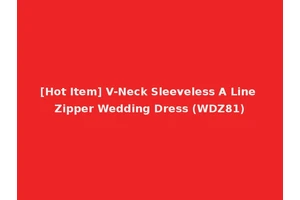 [Hot Item] V-Neck Sleeveless A Line Zipper Wedding Dress (WDZ81)