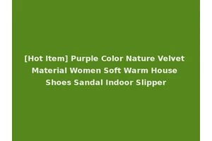 [Hot Item] Purple Color Nature Velvet Material Women Soft Warm House Shoes Sandal Indoor Slipper