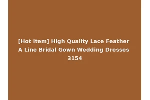 [Hot Item] High Quality Lace Feather A Line Bridal Gown Wedding Dresses 3154