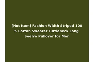 [Hot Item] Fashion Width Striped 100% Cotton Sweater Turtleneck Long Seelve Pullover for Men