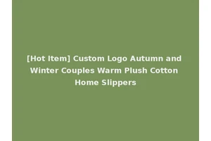 [Hot Item] Custom Logo Autumn and Winter Couples Warm Plush Cotton Home Slippers