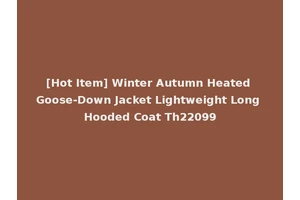 [Hot Item] Winter Autumn Heated Goose-Down Jacket Lightweight Long Hooded Coat Th22099